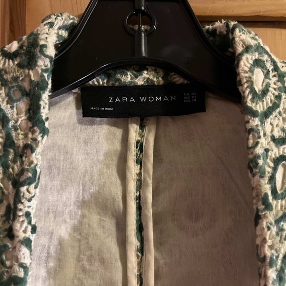 Green & white Zara jacket, size XS - Picture 2 of 5